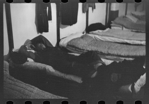 Untitled photo, possibly related to: General view of dormitory, homeless men's bureau, Sioux City, Iowa
