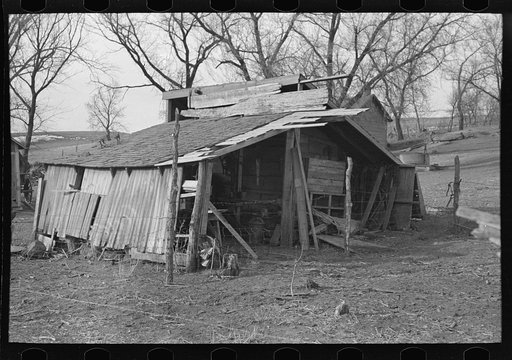 Building on a tenant farm in Little Sioux township, Woodbury County, Iowa