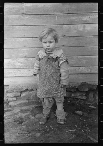 One of Ed Boltinger's children. Her father is a tenant of an insurance company farm near Ringgold, Iowa