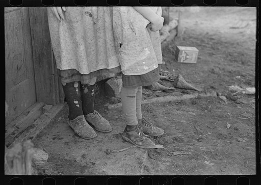 Untitled photo, possibly related to: Two children of John Scott, a hired man living near Ringgold, Iowa