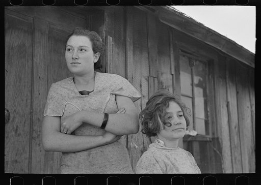 Untitled photo, possibly related to: Two children of John Scott, a hired man living near Ringgold, Iowa