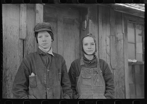 Two children of John Scott, a hired man living near Ringgold, Iowa