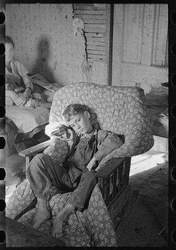 One of John Scott's children recovering from a severe attack of pneumonia, Ringgold, Iowa