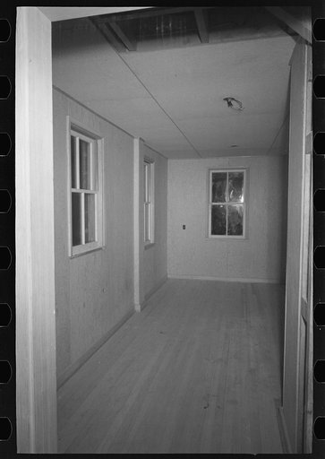 Untitled photo, possibly related to: Bedroom in the model house at Greendale, Wisconsin