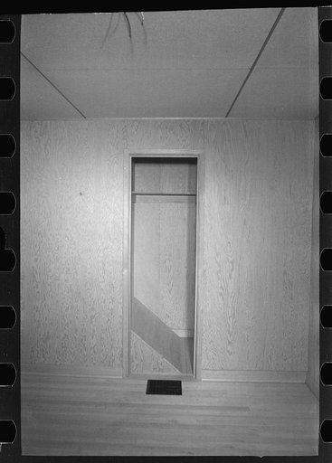 Untitled photo, possibly related to: Bedroom in the model house at Greendale, Wisconsin