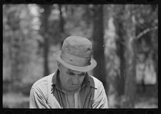 Untitled photo, possibly related to: Resident of Mansfield, Michigan, an abandoned mining town