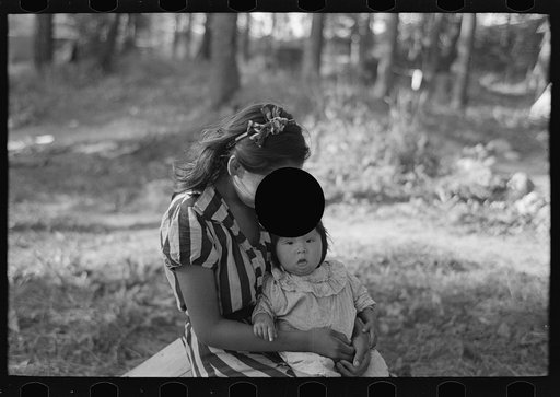 Untitled photo, possibly related to: Young Indian mother and baby, blueberry camp, near Little Fork, Minnesota