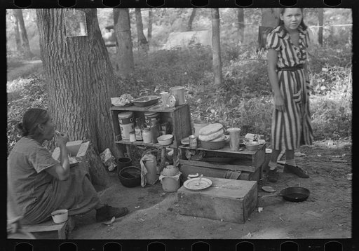 Untitled photo, possibly related to: Young Indian mother and baby, blueberry camp, near Little Fork, Minnesota