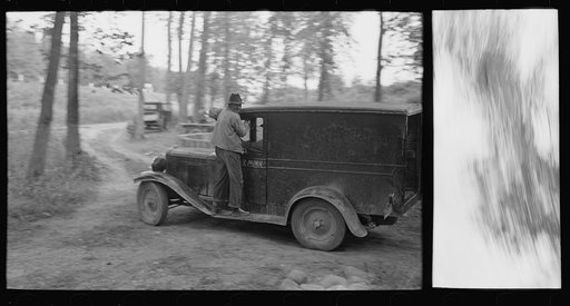 Untitled photo, possibly related to: Blueberry pickers preparing to go to the fields near Little Fork, Minnesota