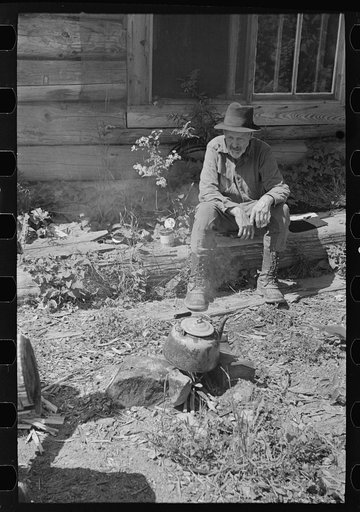 William Besson, old mining prospector, near Winton, Minnesota