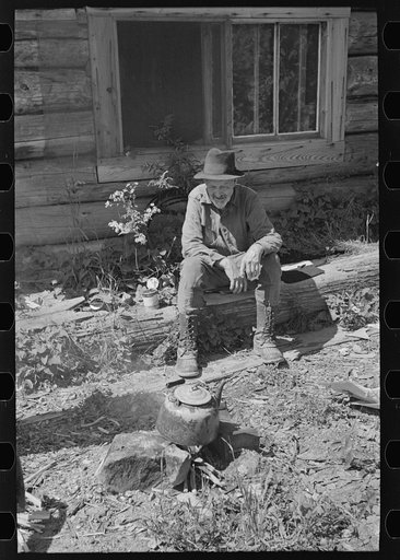 Untitled photo, possibly related to: William Besson, old mining prospector, near Winton, Minnesota