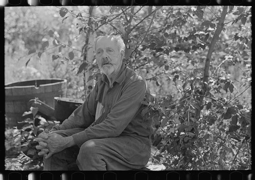 Untitled photo, possibly related to: Old mining prospector near Winton, Minnesota
