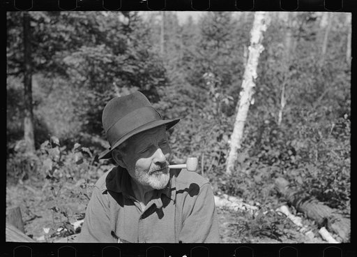 Untitled photo, possibly related to: Old mining prospector near Winton, Minnesota