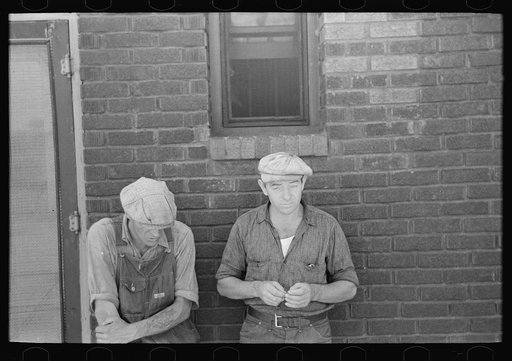 Two unemployed men, Gateway District, Minneapolis, Minnesota