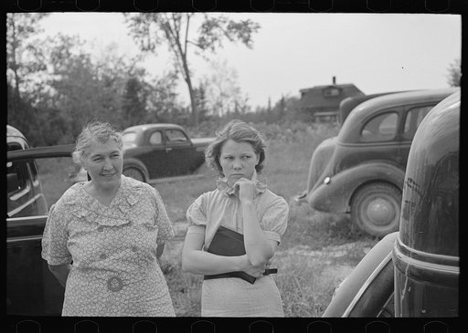 Women at auction sale, Orth, Minnesota