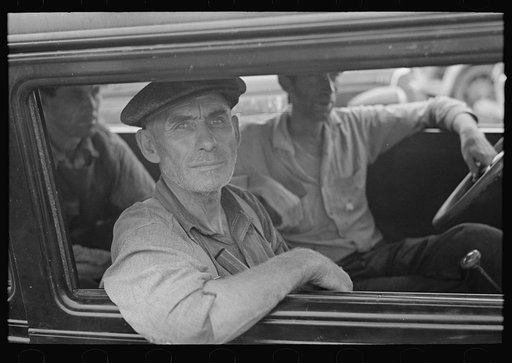 Untitled photo, possibly related to: Farmers at sale of S.W. Sparlin, Orth, Minnesota