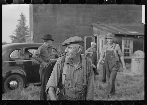 Untitled photo, possibly related to: Group of people at the S.W. Sparlin auction sale, Orth, Minnesota