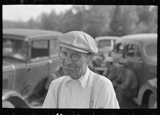 Farmer at auction of S.W. Sparlin, Orth, Minnesota