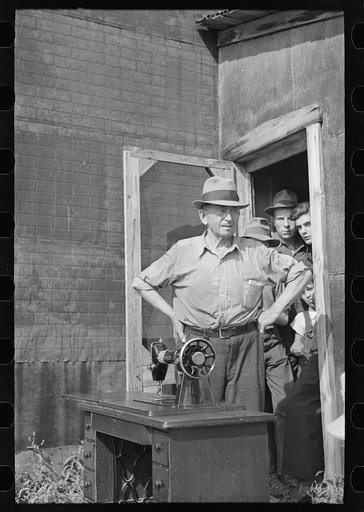 S.W. Sparlin who sold his "worldly possessions" at auction, Orth, Minnesota