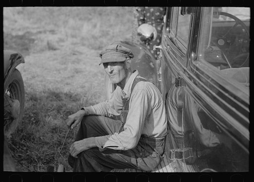 Untitled photo, possibly related to: Man at S.W. Sparlin sale, Orth, Minnesota