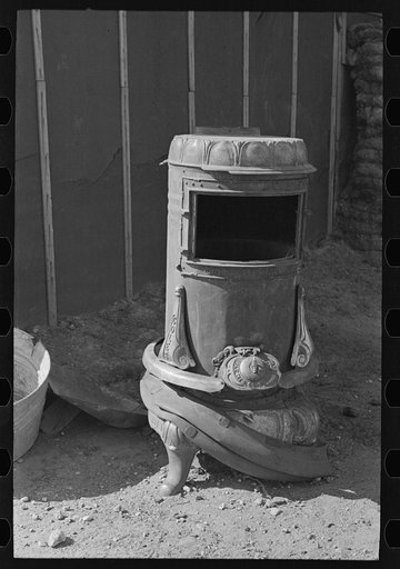 Stove for use this winter in the home of Gunnar Kvande, Williams County, North Dakota