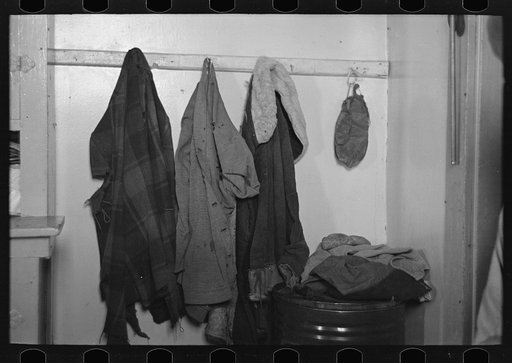 Untitled photo, possibly related to: Children of Olaf Fugelberg waiting for dinner. Williams County, North Dakota