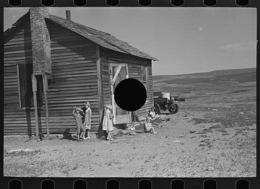 Untitled photo, possibly related to: Williston (vicinity), North Dakota. Children of Floyd Peaches, farmer