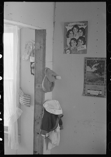 Interior of cut-over farmhouse near Northome, Minnesota