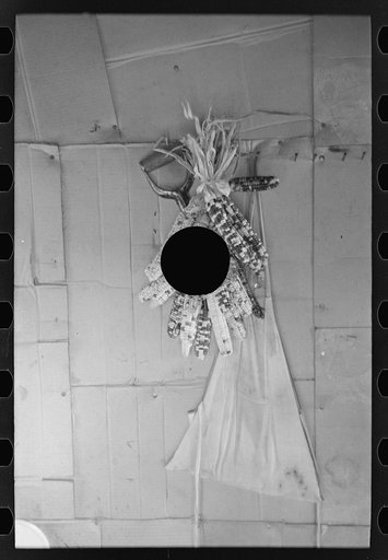 Untitled photo, possibly related to: Indian rainbow corn in farmhouse near Northome, Minnesota