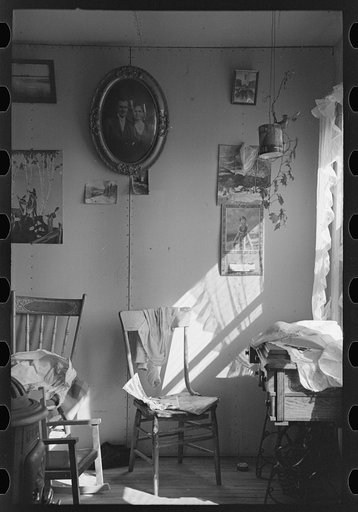 Part of room in cut-over farmhouse near Northome, Minnesota