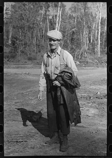 Lumberjack at camp near Effie, Minnesota