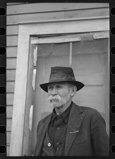 Untitled photo, possibly related to: Old sheep herder, Sheridan County, Montana