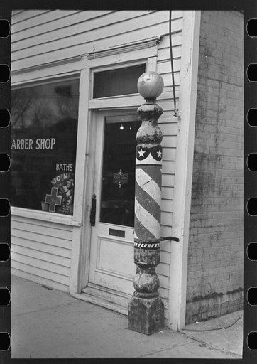 Barber pole, Belle Fourche, South Dakota