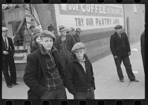 Untitled photo, possibly related to: Farmers in town Saturday afternoon, Williston, North Dakota