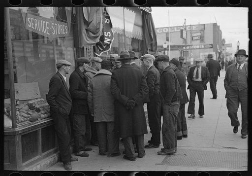 Untitled photo, possibly related to: Farmers in town Saturday afternoon, Williston, North Dakota