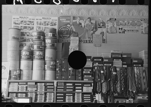 Untitled photo, possibly related to: Stock of goods in store, Ray, North Dakota