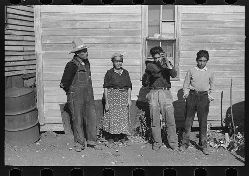 Untitled photo, possibly related to: Mexican beet workers family, near Fisher, Minnesota