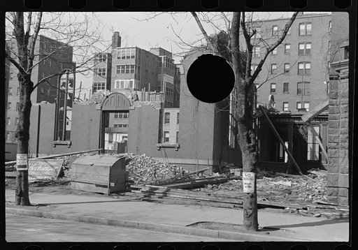 Untitled photo, possibly related to: Wrecking building, I Street, Washington, D.C.