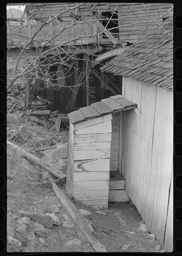 Privies near old sawmill on road to Skyline Drive, Virginia