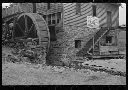 Untitled photo, possibly related to: Detail of gristmill on way to Skyline Drive, Virginia