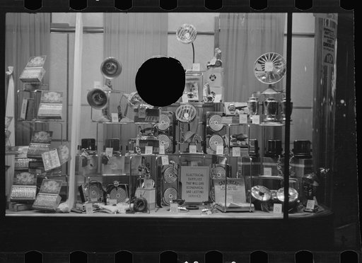 Untitled photo, possibly related to: Drugstore window, Washington, D.C.