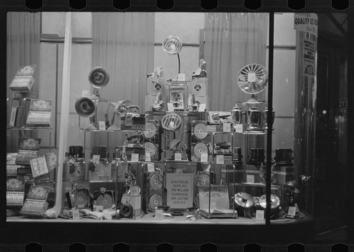 Untitled photo, possibly related to: Drugstore window, Washington, D.C.