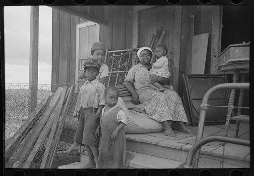 Southeast Missouri Farms. Family of FSA (Farm Security Administration) client before moving from old house