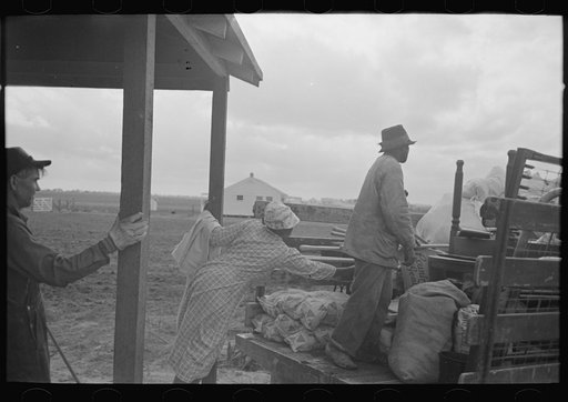 Untitled photo, possibly related to: Southeast Missouri Farms. Loading truck in process of moving FSA (Farm Security Administration) client to new farm unit
