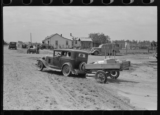 Southeast Missouri Farms. Farmer with trailer