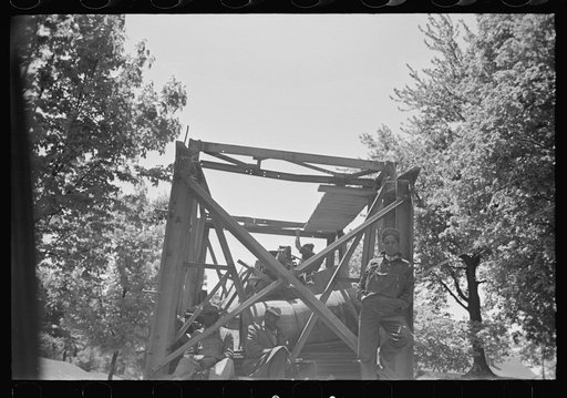 Untitled photo, possibly related to: Farmer waiting in line for load of liquid feed, Owensboro, Kentucky