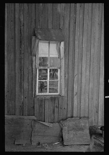 Untitled photo, possibly related to: Front porch of sharecropper cabin, Southeast Missouri Farms