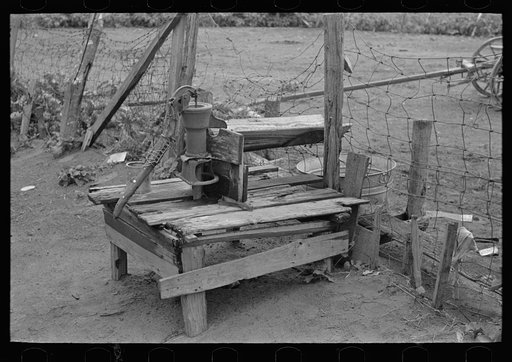 Pump and water supply of sharecropper, New Madrid County, Missouri