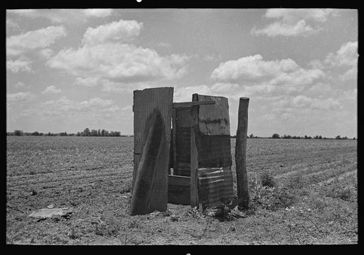 Privy on sharecropper's old farm unit, Southeast Missouri Farms