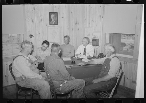 Southeast Missouri Farms. Meeting of officers of the La Forge Farms Cooperative Society